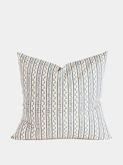 Hadeda Juniper stripe scatter cushion in indigo at Collagerie