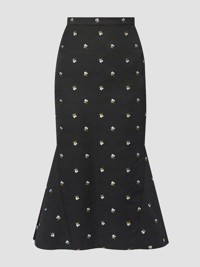 Erdem Pencil fit-flare skirt at Collagerie