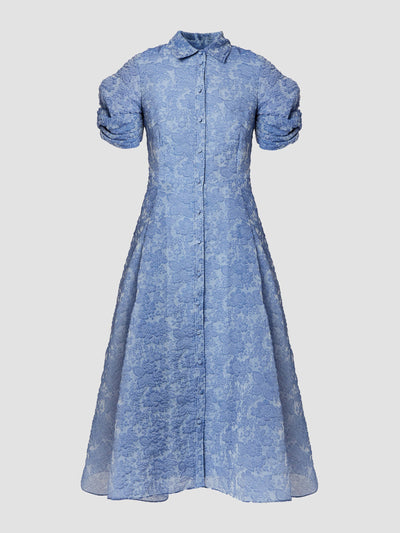 Erdem Short sleeve midi shirt dress at Collagerie