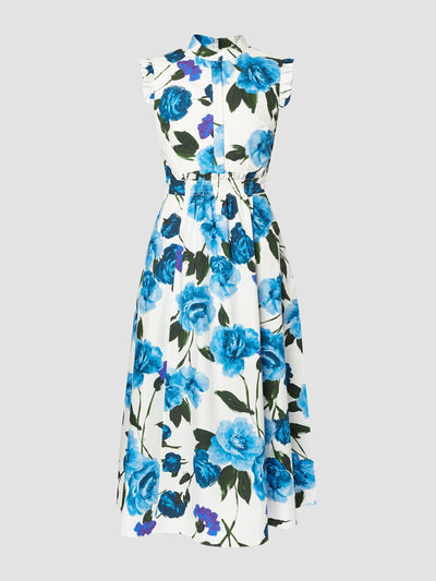 Erdem Sleeveless midi dress with full skirt at Collagerie