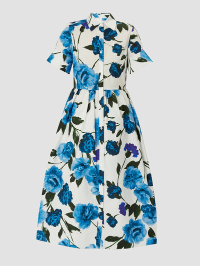 Erdem Flared cuff fit and flare shirt dress at Collagerie