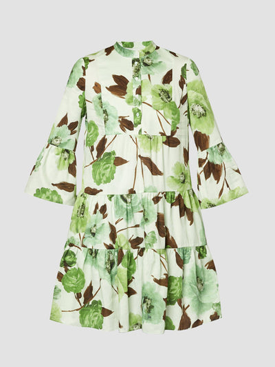 Erdem Tiered hem short dress at Collagerie