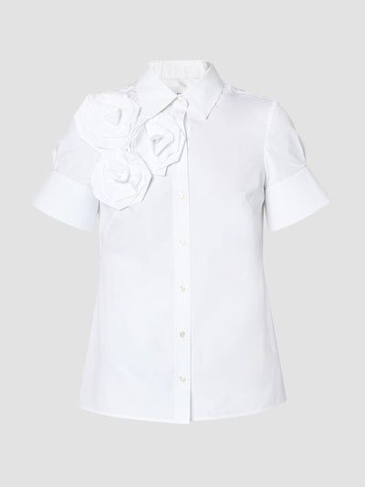 Erdem Button down shirt with rosettes at Collagerie