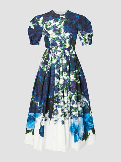 Erdem Short sleeve a line midi dress at Collagerie