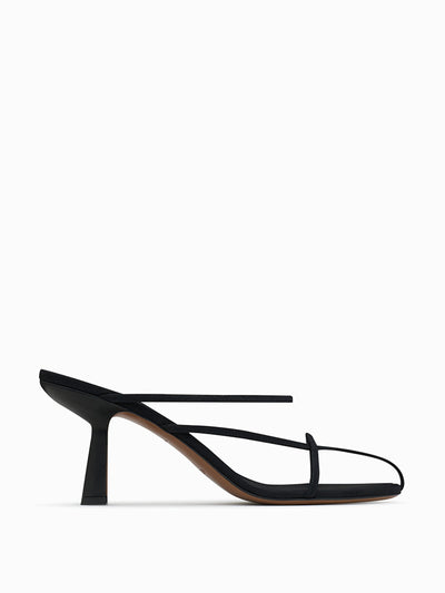 NEOUS Black Pherka sandals at Collagerie