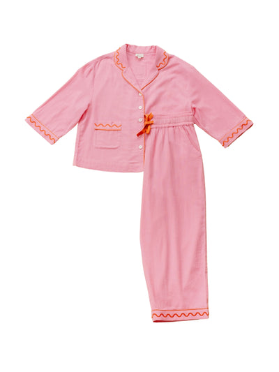 TBCo Pink cotton and linen pyjamas at Collagerie