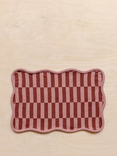 TBCo Cotton placemats in rose checkerboard (set of 2) at Collagerie