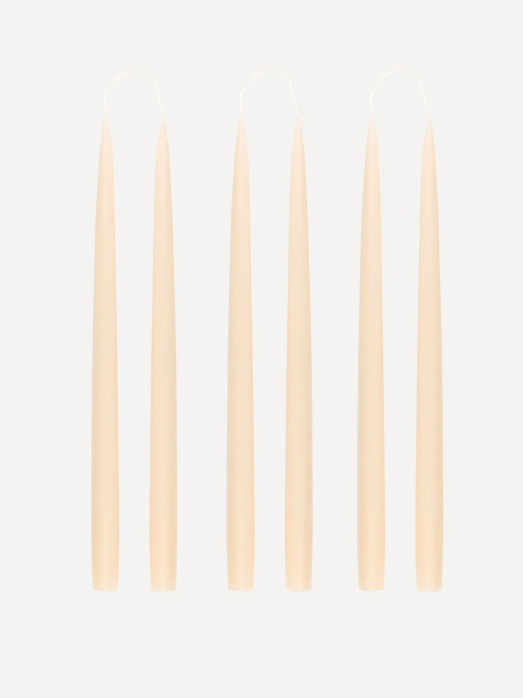 Danish taper candles in plaster, set of 6