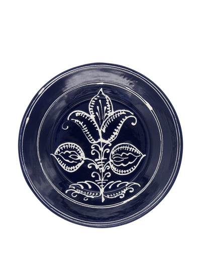 Carolina Irving & Daughters Tulip dessert plate in Cobalt at Collagerie