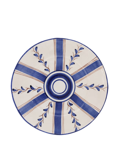 Carolina Irving & Daughters Blue stripe dessert plate at Collagerie