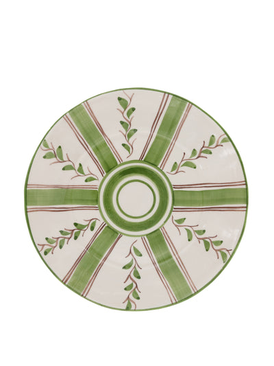 Carolina Irving & Daughters Olive stripe dessert plate at Collagerie