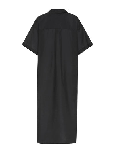 Matteau Black pop-over shirt dress at Collagerie