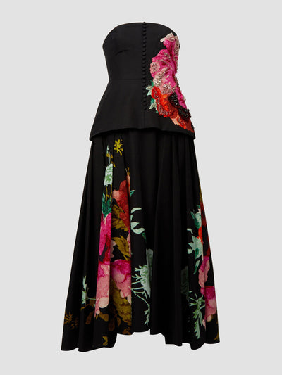 Erdem Black fit and flare midi dress at Collagerie