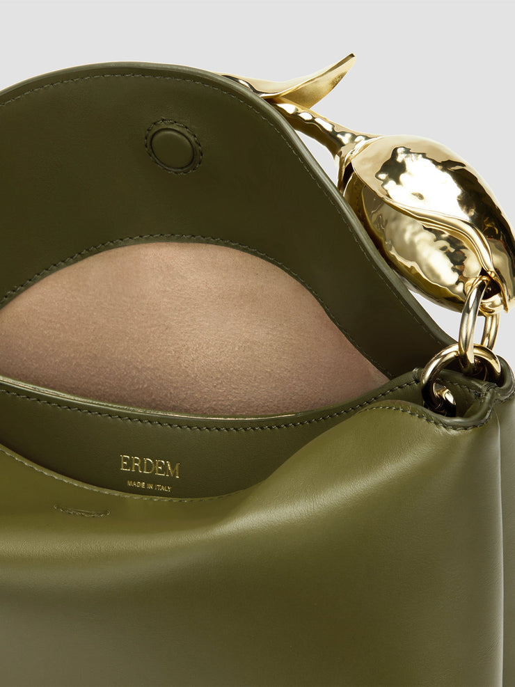 Khaki midi bloom bag PS25_B2_GL Erdem - Collagerie