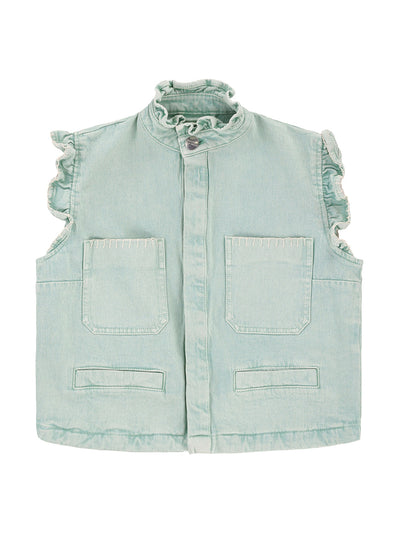 Seventy + Mochi Washed mint Pablo waistcoat at Collagerie