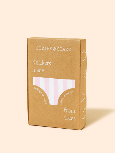 Stripe & Stare Pale pink stripe the original knicker at Collagerie