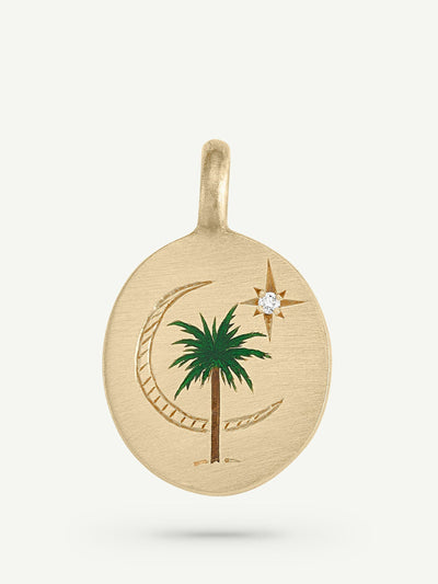 Cece Jewellery Palm and moon charm at Collagerie