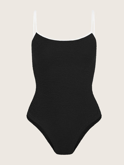 Hunza G Black and white Pamela swimsuit contrast at Collagerie