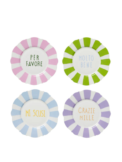 In The Roundhouse Pastel Italian side plates, set of 4 at Collagerie