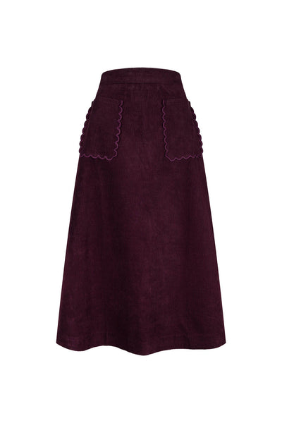 Beulah London Pearl plum skirt at Collagerie