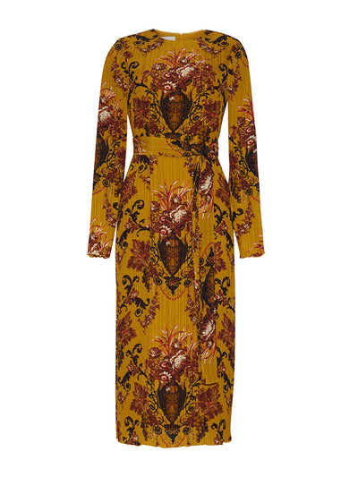 Cara Cara Dusty gold fleur Pepper dress at Collagerie