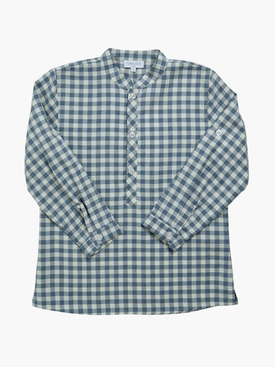 Amaia Dusty blue vichy Pereprine shirt at Collagerie