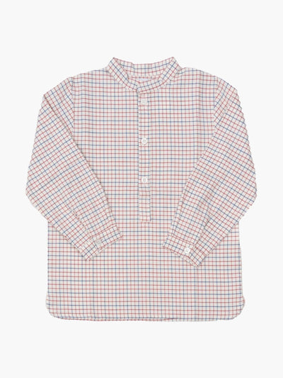 Amaia Red and blue mini checked Peregrine shirt at Collagerie