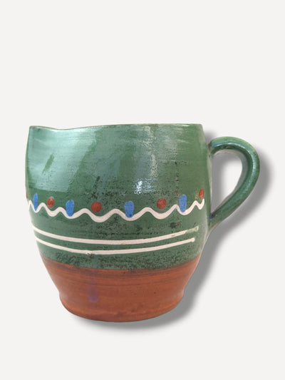 Casa de Folklore Moss green dot barrel jug at Collagerie