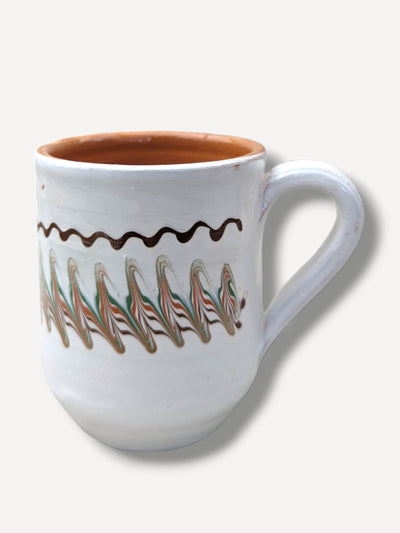 Casa de Folklore Ecru cylinder mug at Collagerie