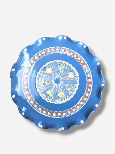 Casa de Folklore Large soft blue servings dish II at Collagerie