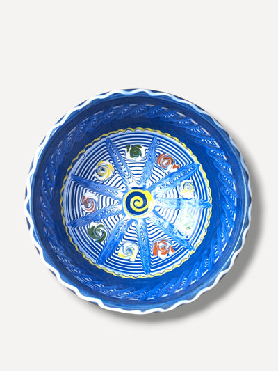 Casa de Folklore Cobalt deep serving bowl V at Collagerie