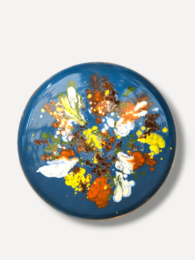 Casa de Folklore Cobalt splatter serving plate at Collagerie