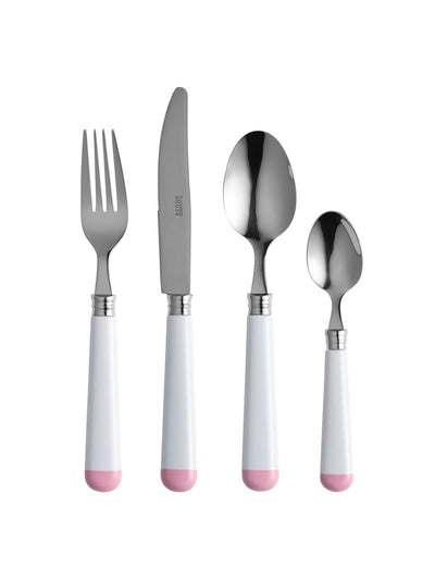 In the Roundhouse White and pink cutlery set at Collagerie