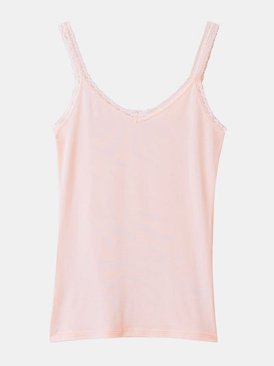 Stripe & Stare Pink-a-boo lace cami at Collagerie