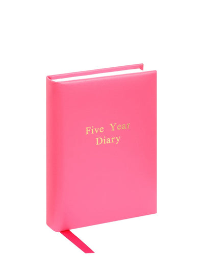 Noble Macmillan Pink leather five year diary at Collagerie