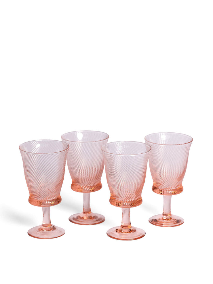 Spiral wine glasses (set of 4)