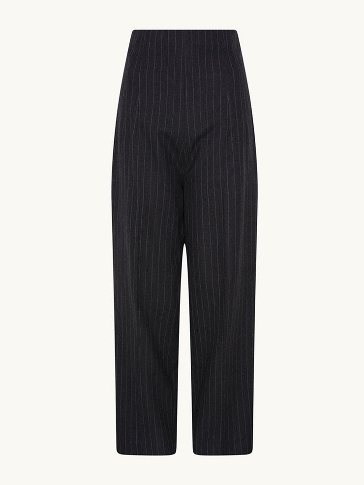 La femme trousers Trousers & Shorts Racil Charcoal Pinstripe 34  - Collagerie