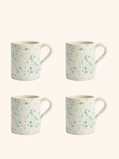 Hot Pottery Pistachio coffee mugs, set of 4 at Collagerie