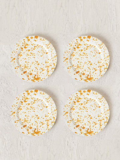 Hot Pottery Burnt orange plates, set of 4 at Collagerie