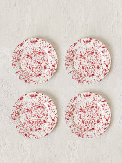 Hot Pottery Cranberry plates, set of 4 at Collagerie