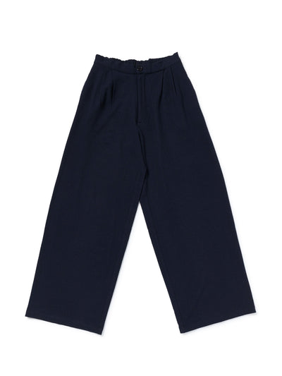Rae Feather Navy weighted crepe Polly trouser at Collagerie