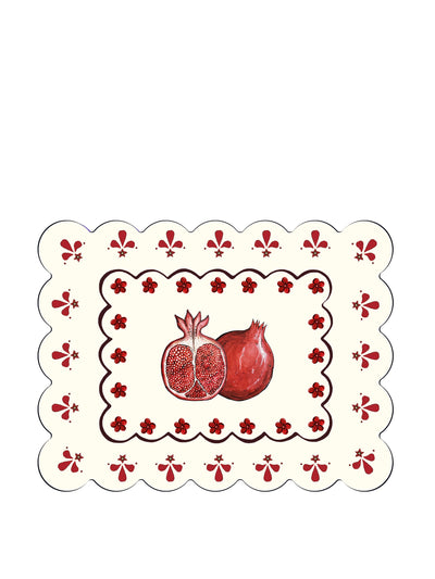 Bell Hutley Pomegranate scalloped placemat for Penny Morrison at Collagerie