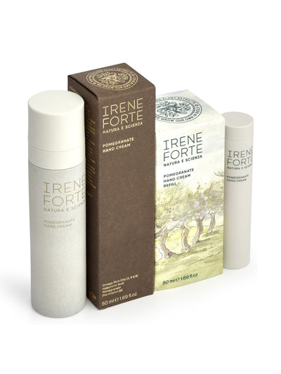 Irene Forte Pomegranate hand cream and refill bundle at Collagerie