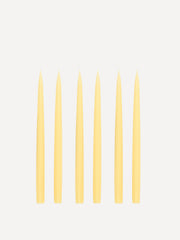 Danish taper candles in pastel yellow (set of 6) Candles & Candleware Rebecca Udall    - Collagerie
