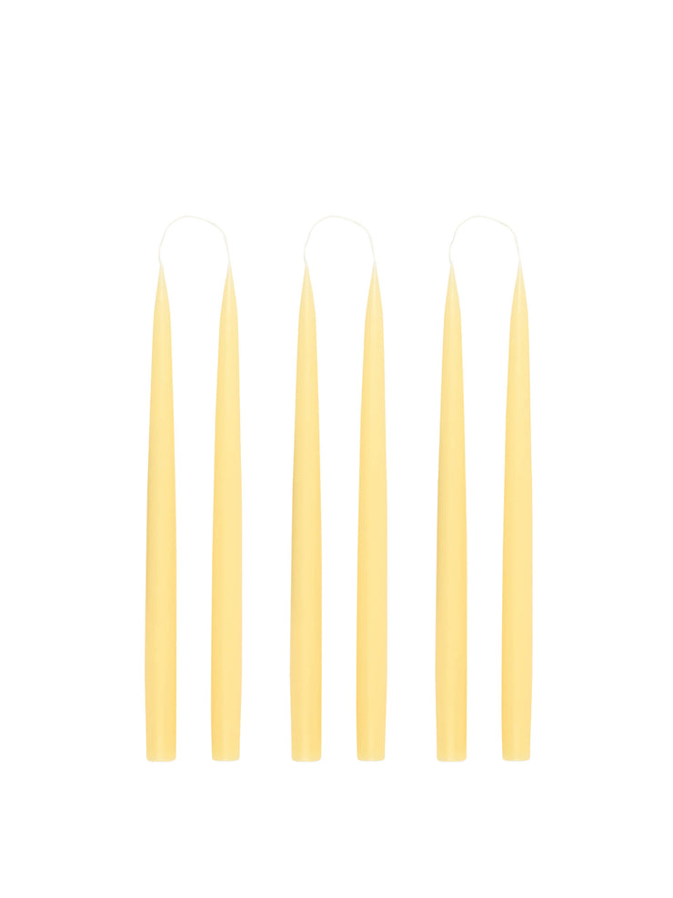 Danish taper candles in pastel yellow (set of 6) Candles & Candleware Rebecca Udall    - Collagerie