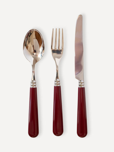 Valsa Home Burgundy dinner cutlery (12-piece set) at Collagerie