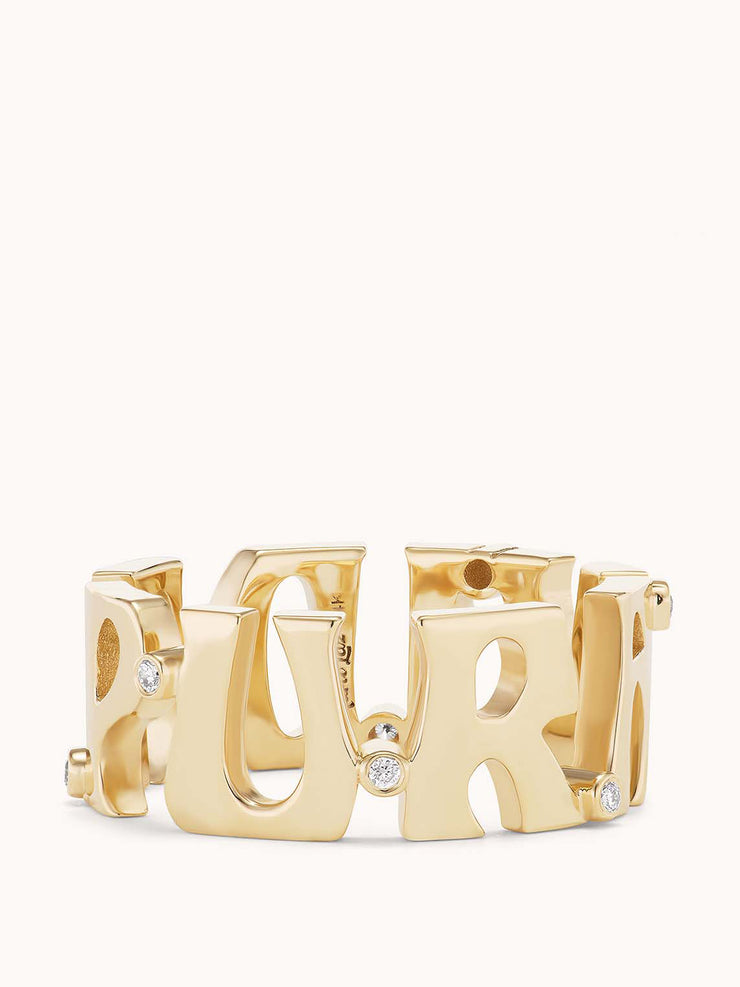 Pura Vida eternity nameplate ring Rings Marlo Laz    - Collagerie