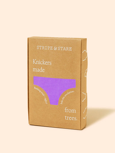 Stripe & Stare Purple and raspberry the original knicker at Collagerie