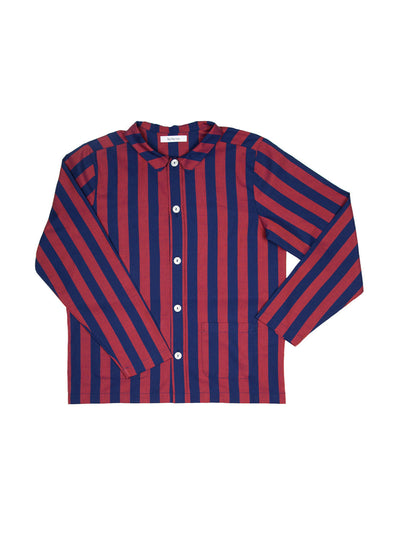 Nufferton Blue and red Uno stripe pyjama shirt at Collagerie