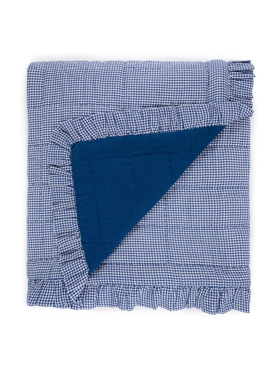 If Only If Navy gingham quilt at Collagerie